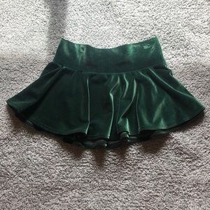 Coquetry Couture Green Velvet Rave Mini Skirt